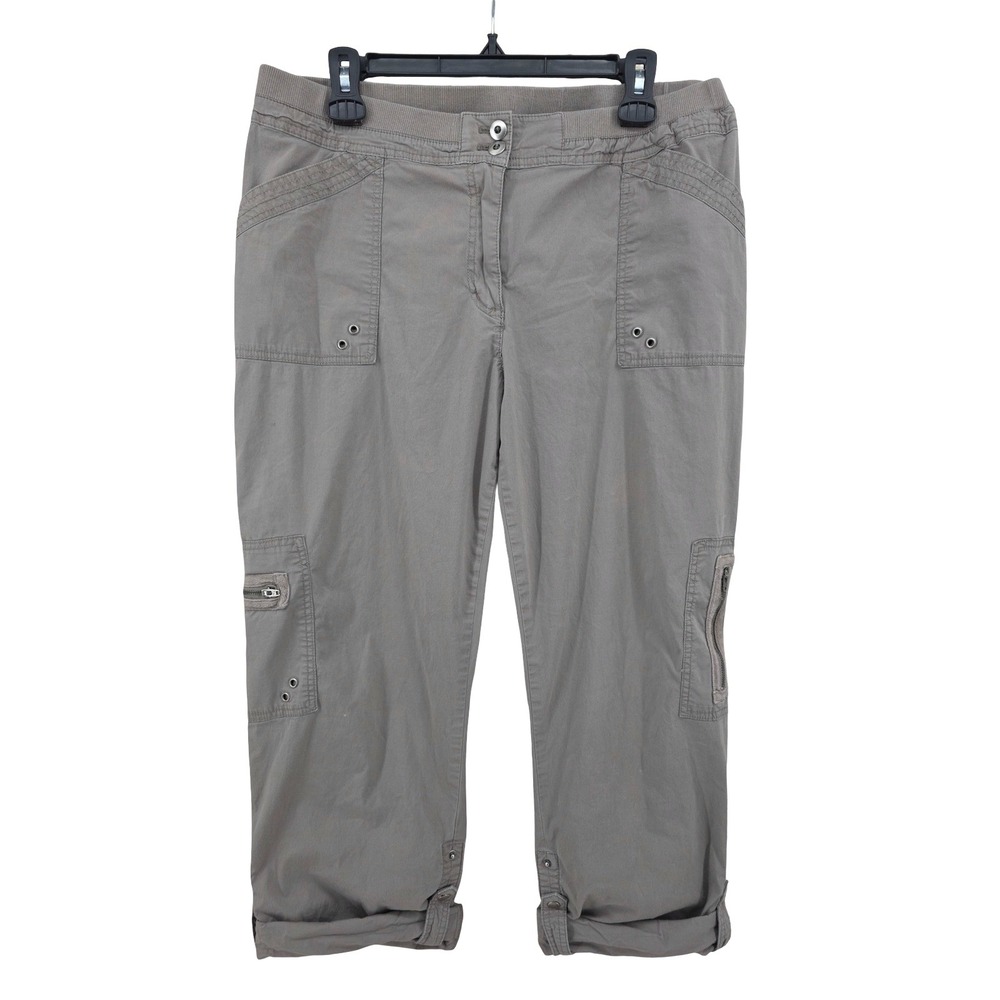 Chicos Straight Leg Crop High Rise Pants Womens 2.5 14